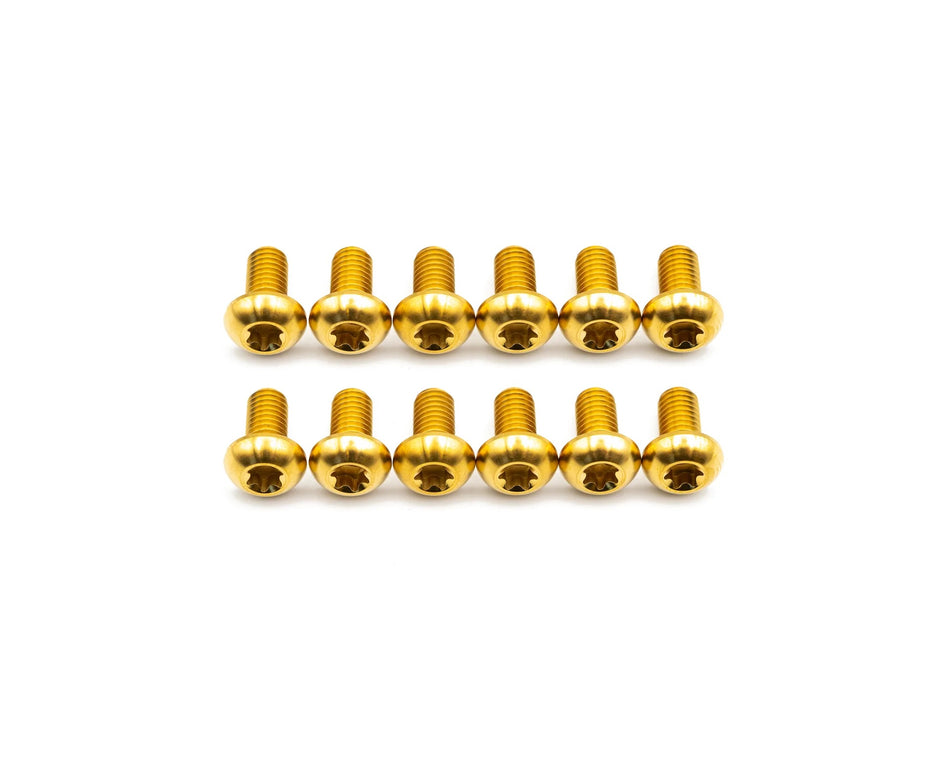 Better Bolts Titanium Buttonhead Rotor Bolt Kit, Gold, 12/Count